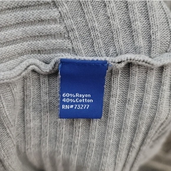 Apt. 9 Grey Geometric Tunic Long-sleeved Sweater Dress Size Large - Picture 5 of 12